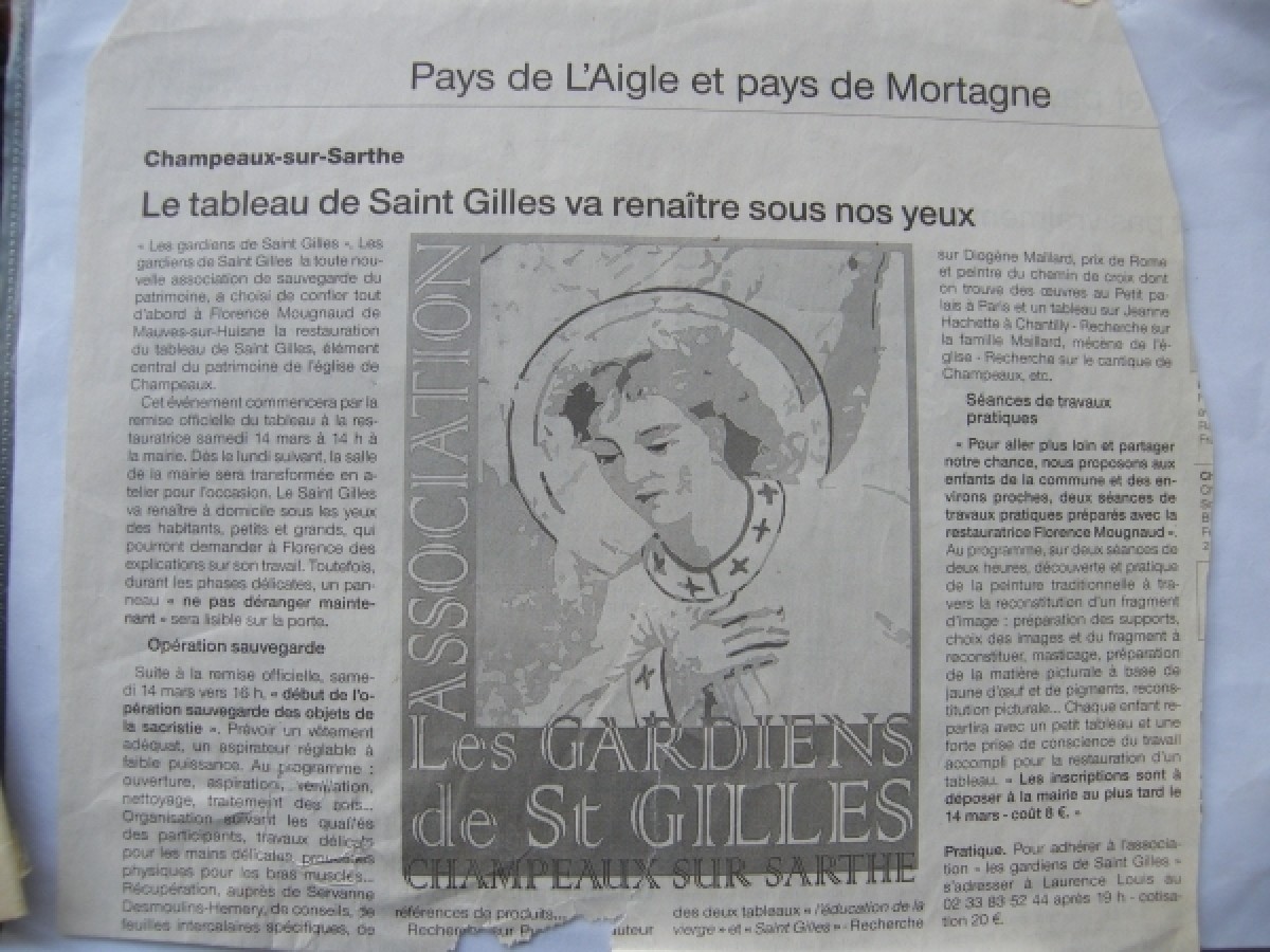 Le tableau Saint-Gilles va renaître sous